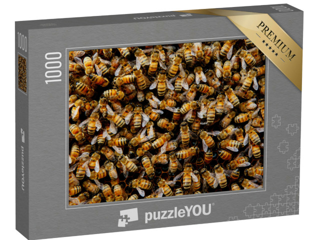 Puzzle de 1000 pièces « Une colonie d'abeilles se rassemble autour de sa reine »