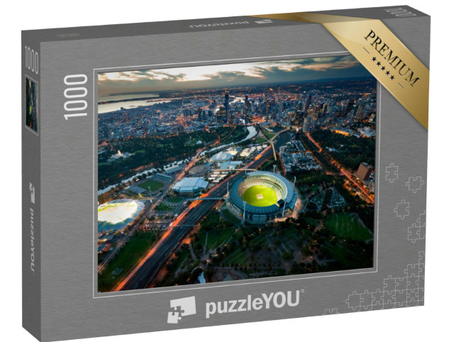 Puzzle de 1000 pièces « Ambiance du soir sur Melbourne, Australie »