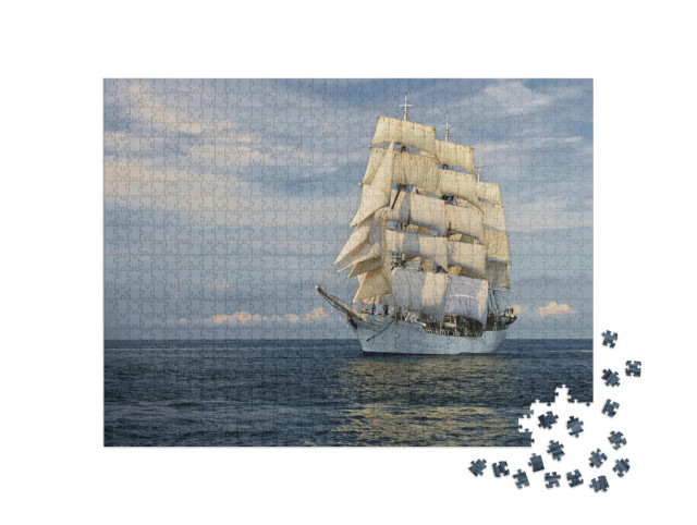 Puzzle de 1000 pièces « Magnifique voilier toutes voiles dehors »