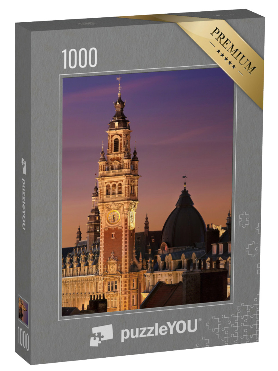Puzzle de 1000 pièces « Beffroi de Lille au centre-ville »