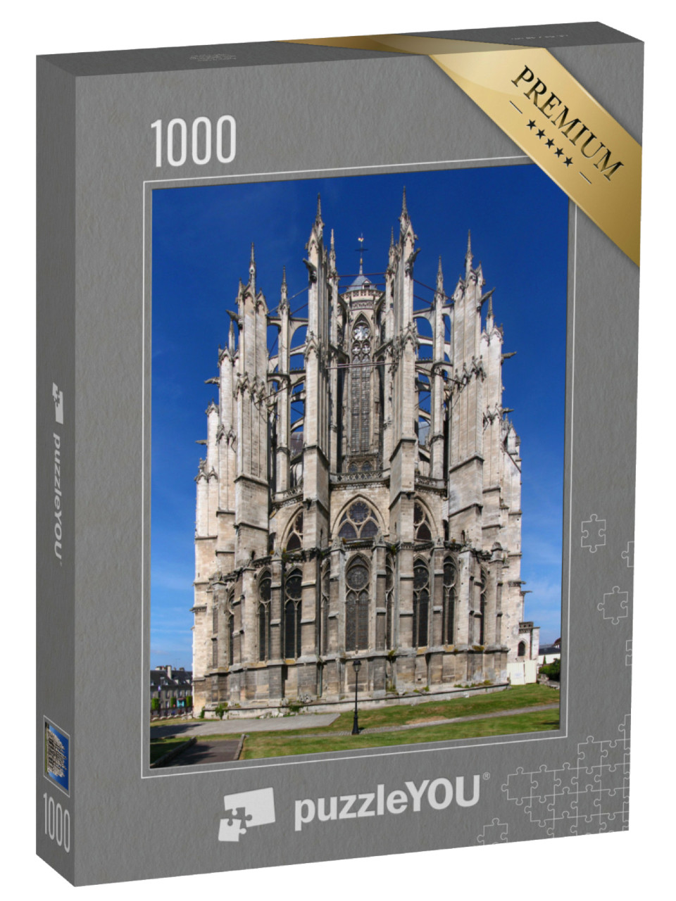 Puzzle de 1000 pièces « Contreforts gothiques autour de l'abside de la cathédrale de Beauvais en France »