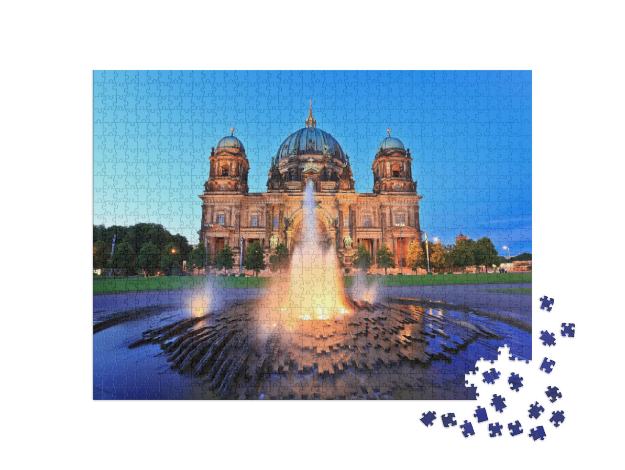 Puzzle de 1000 pièces « Cathédrale de Berlin de nuit »