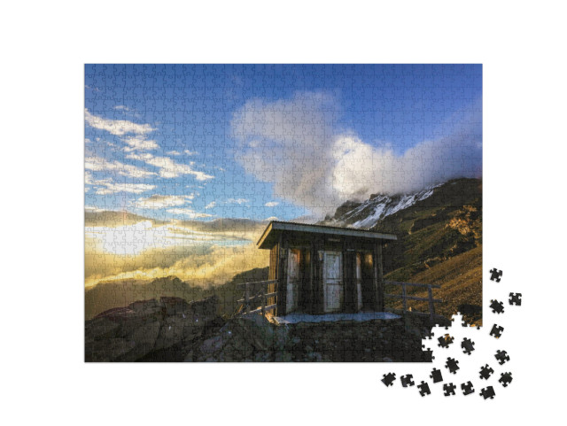 Puzzle de 1000 pièces « Coucher de soleil au camp de base du Kilimandjaro, Afrique »