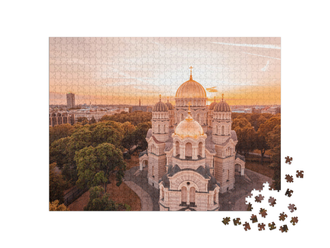 Puzzle de 1000 pièces « Cathédrale de la Nativité à Riga, Lettonie »