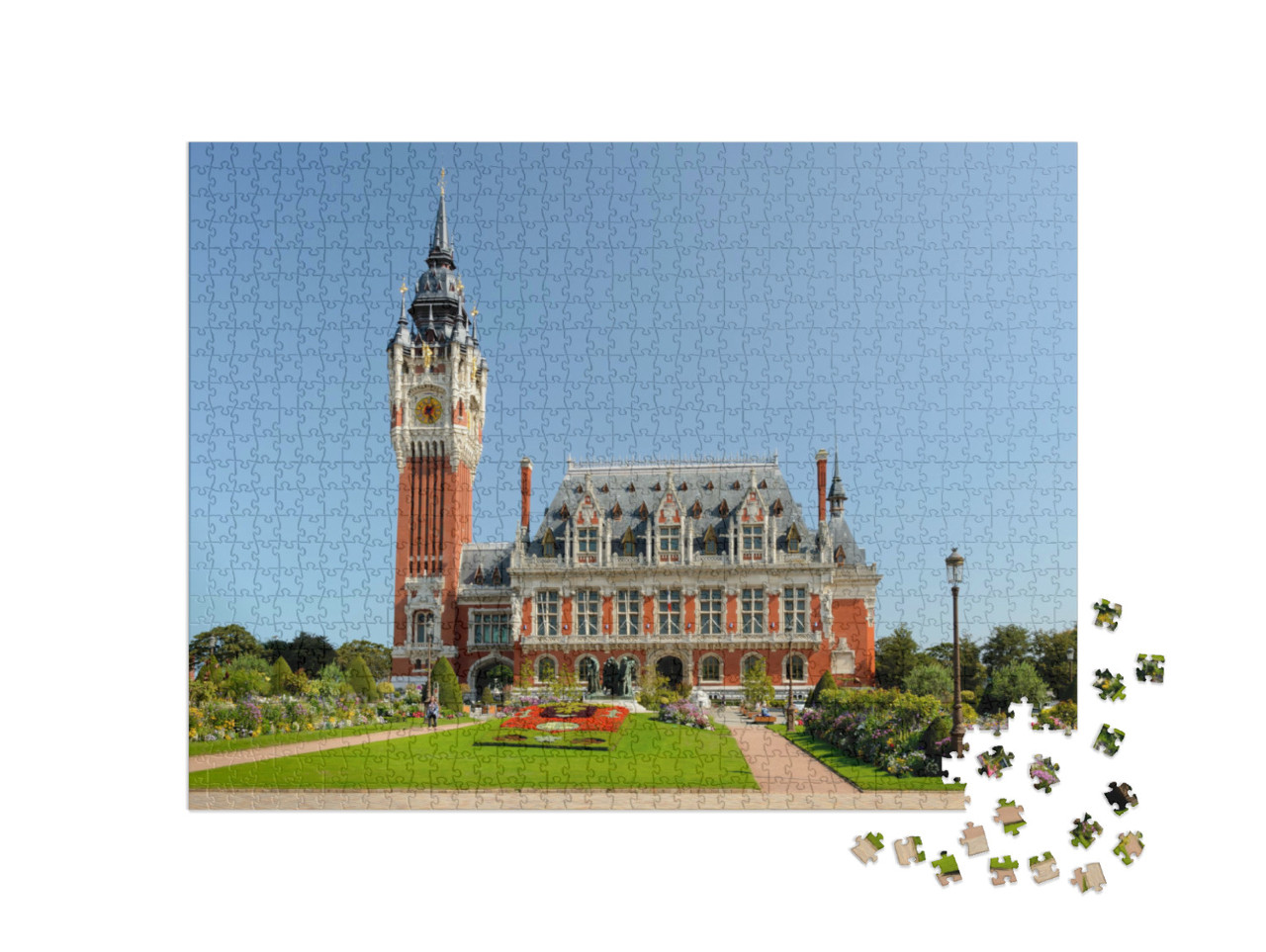 Puzzle de 1000 pièces « Calais, France - septembre 08, 2014 : Hôtel de ville Mairie de Calais »