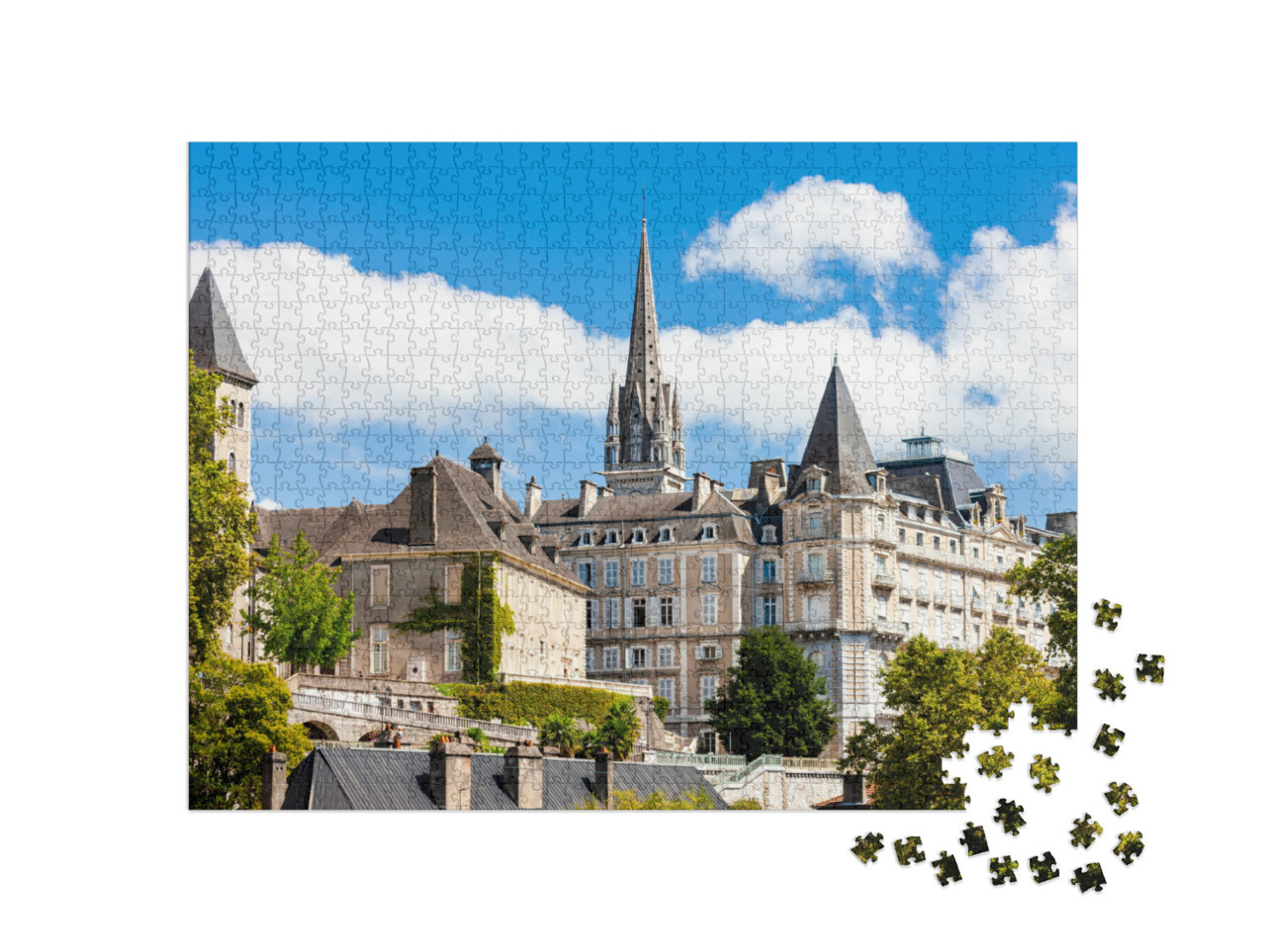 Puzzle de 1000 pièces « Pau dans les Pyrénées-Atlantiques, France »