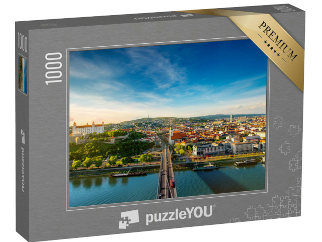 Puzzle de 1000 pièces « Vue de Bratislava sur le Danube, Slovaquie »