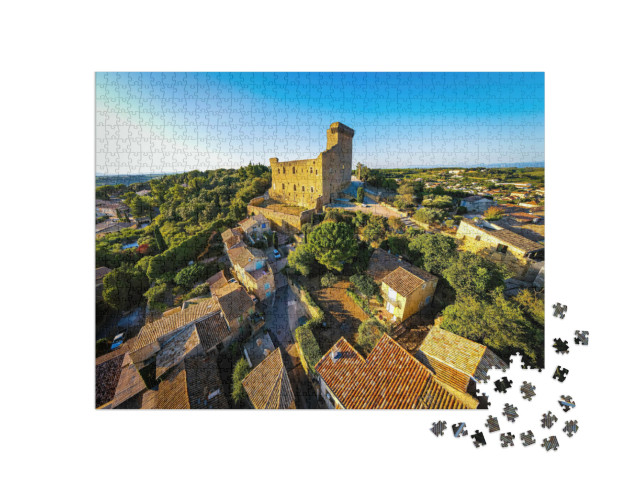 Puzzle de 1000 pièces « Châteauneuf-du-Pape dans le département du Vaucluse en région Provence-Alpes-Côte d'Azur »