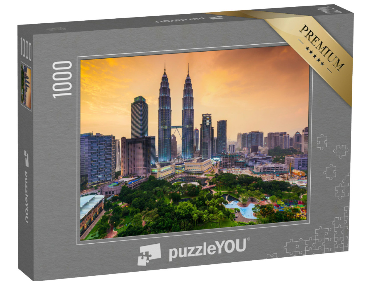 Puzzle de 1000 pièces « Imposante ligne d'horizon de Kuala Lumpur, Malaisie »