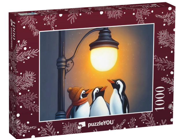 Puzzle de 1000 pièces « Pingouins sous un lampadaire »