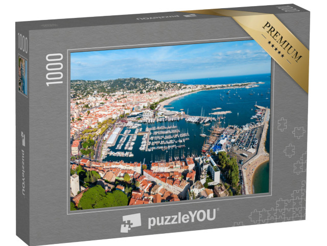 Puzzle de 1000 pièces « Vue aérienne du port de Cannes sur la Riviera française ou Côte d'Azur en France »