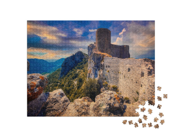 Puzzle de 1000 pièces « Château dans le Languedoc Roussillon, France »