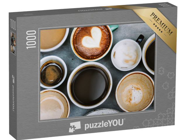 Puzzle de 1000 pièces « Une sélection de tasses à café »