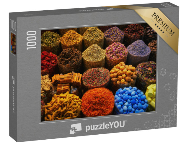 Puzzle de 1000 pièces « Épices colorées au Grand Souq de Dubaï »