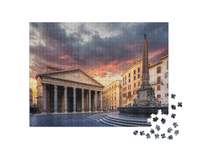 Puzzle de 1000 pièces « Vue sur le Panthéon le matin »