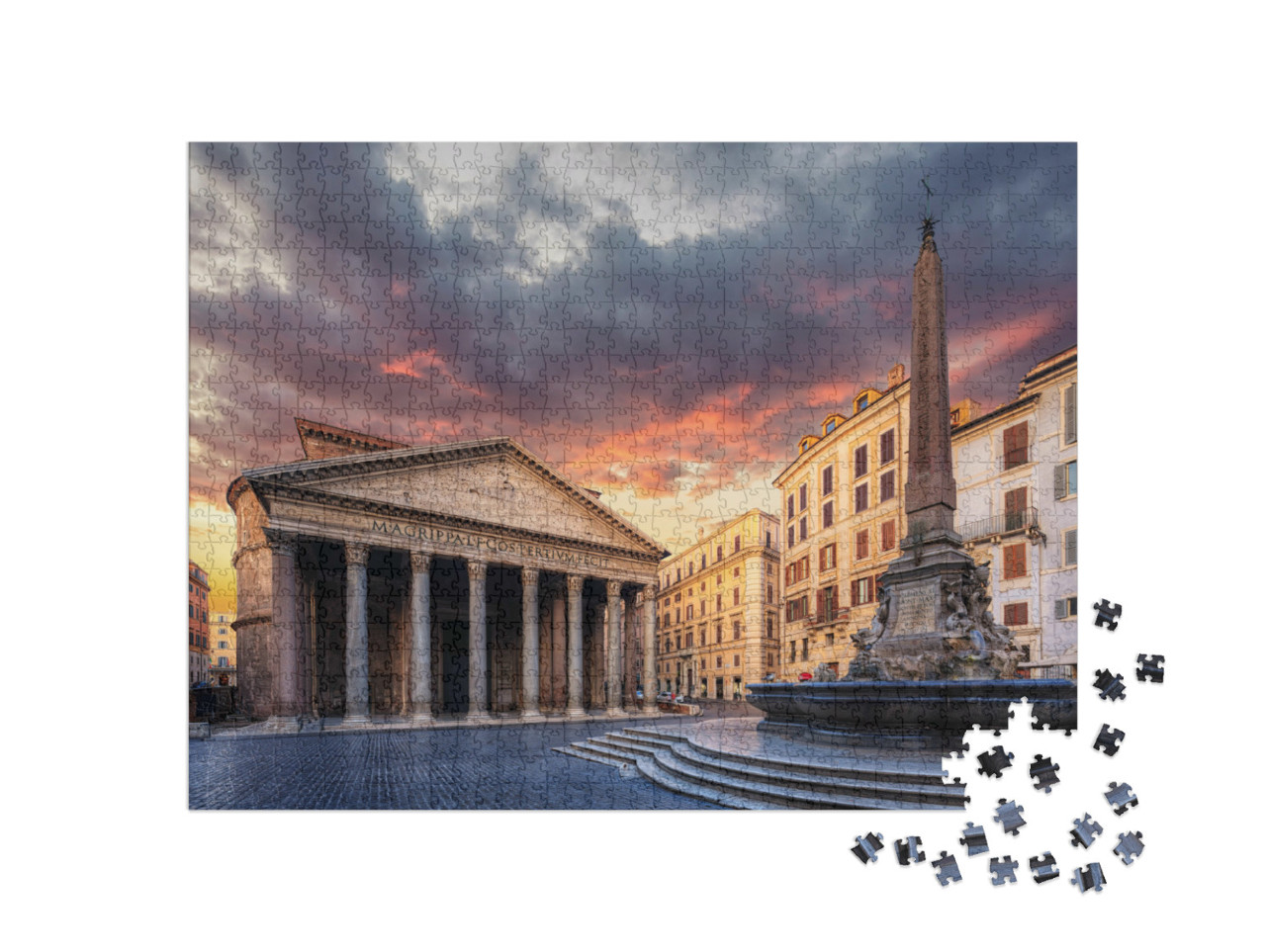Puzzle de 1000 pièces « Vue sur le Panthéon le matin »