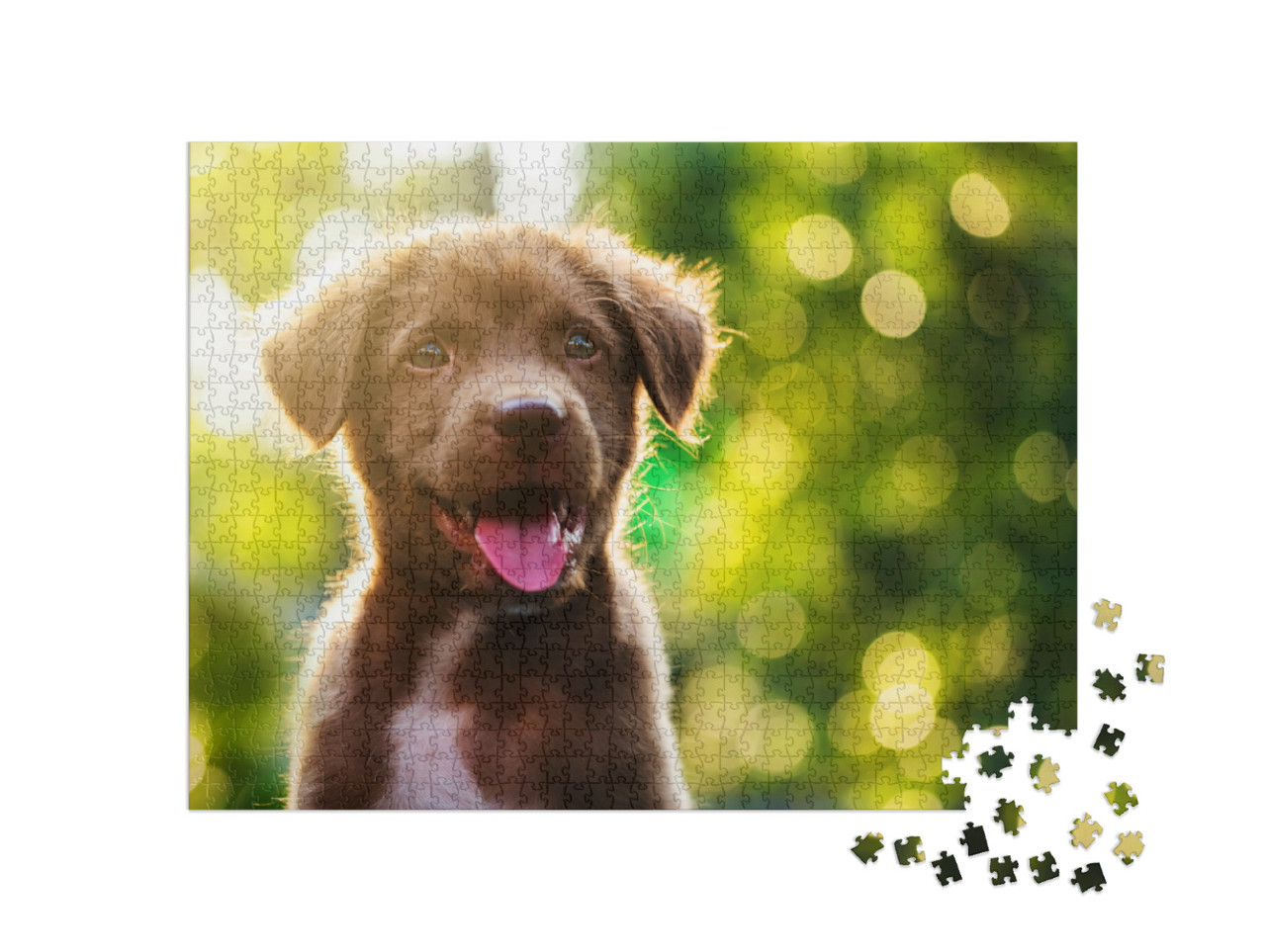 Puzzle de 1000 pièces « Labrador Retriever chiot au soleil »
