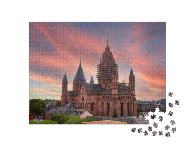 Puzzle de 1000 pièces « Cathédrale Saint-Martin, Mayence, Rhénanie-Palatinat, Allemagne »