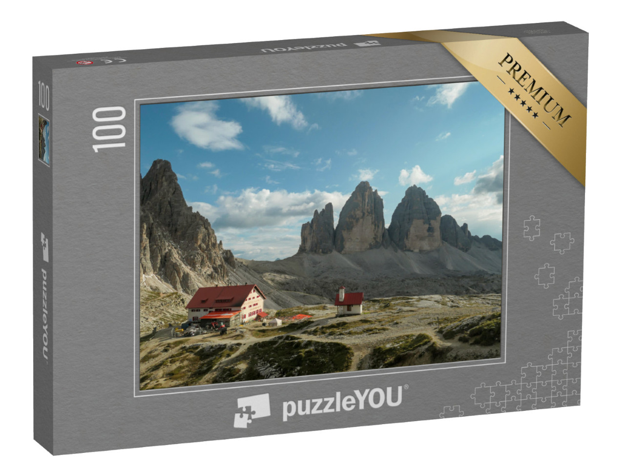 Puzzle de 100 pièces « Les Trois Cimets, sommet alpin des Dolomites »