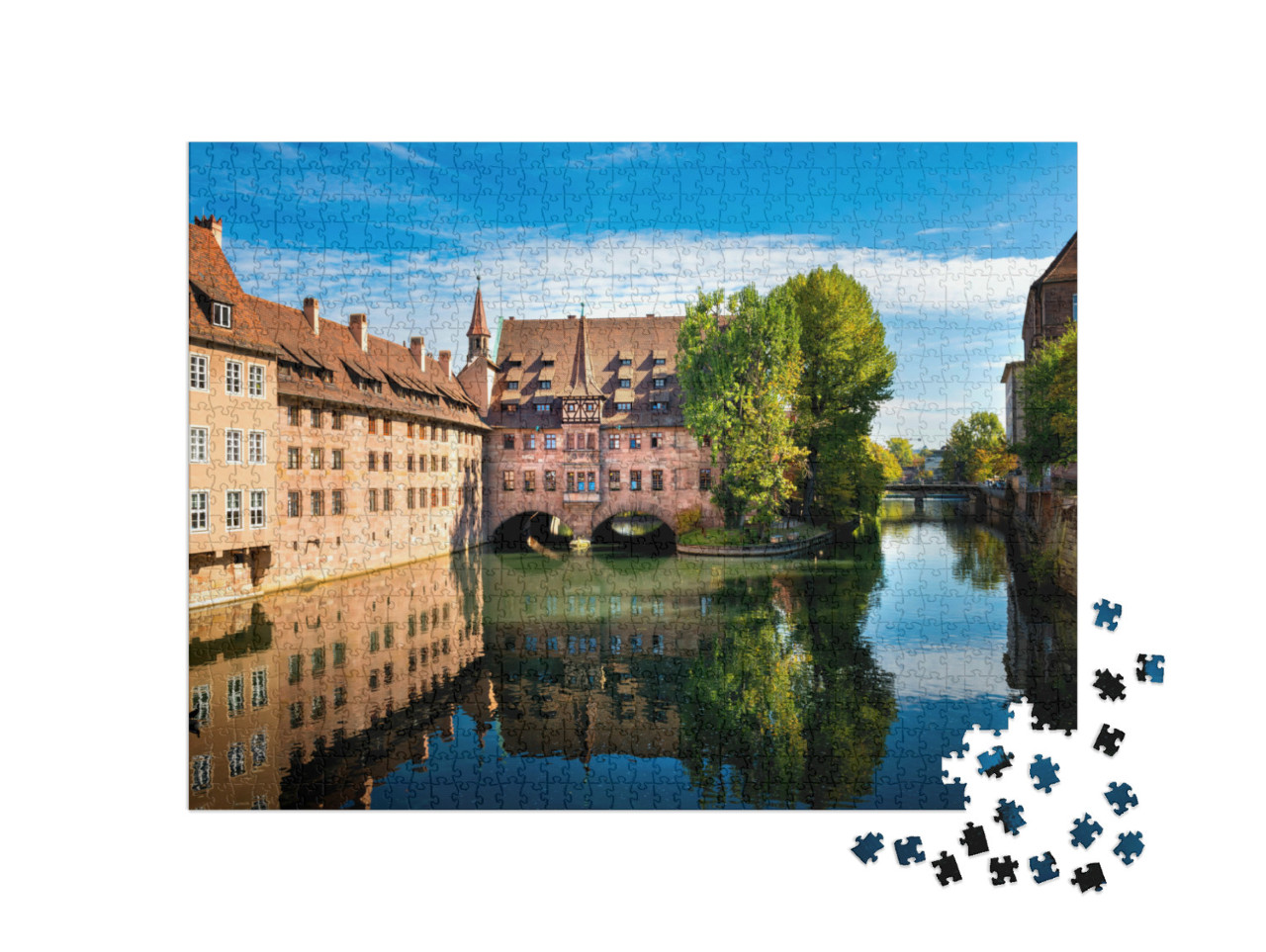 Puzzle de 1000 pièces « Nuremberg, Heilig-Geist-Spital, Franconie, Allemagne »