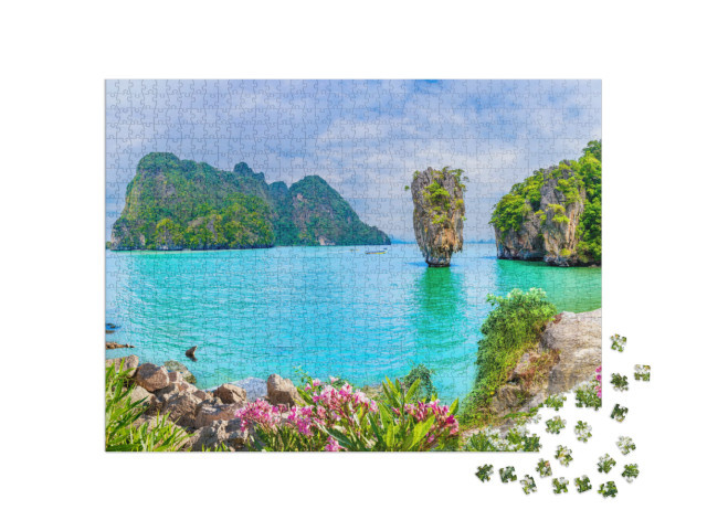 Puzzle de 1000 pièces « L'île de James Bond dans la baie de Phang Nga, Thaïlande »