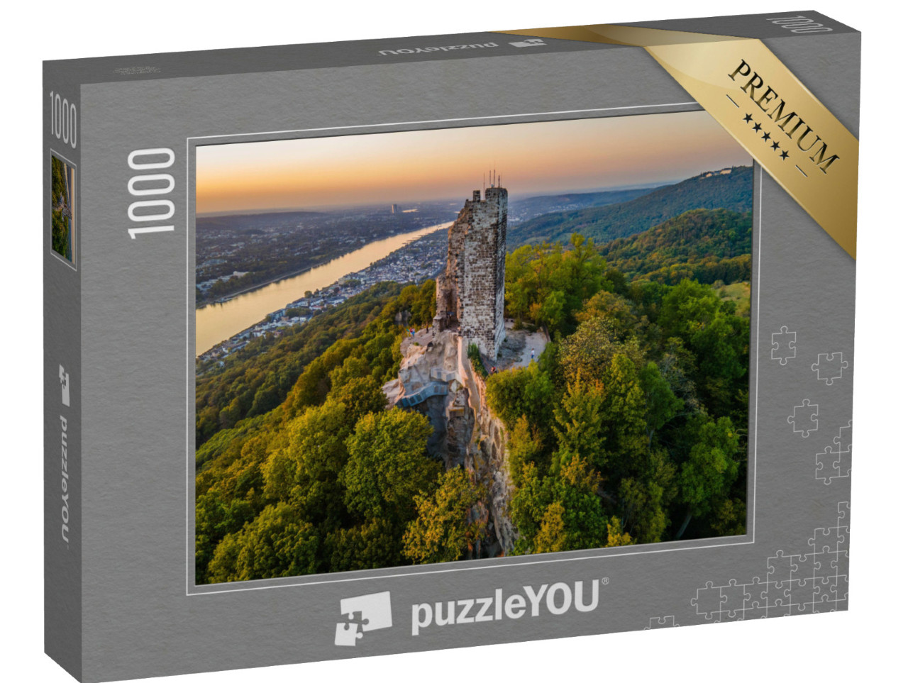 Puzzle de 1000 pièces « Drachenfels sur le Rhin près de Bonn »