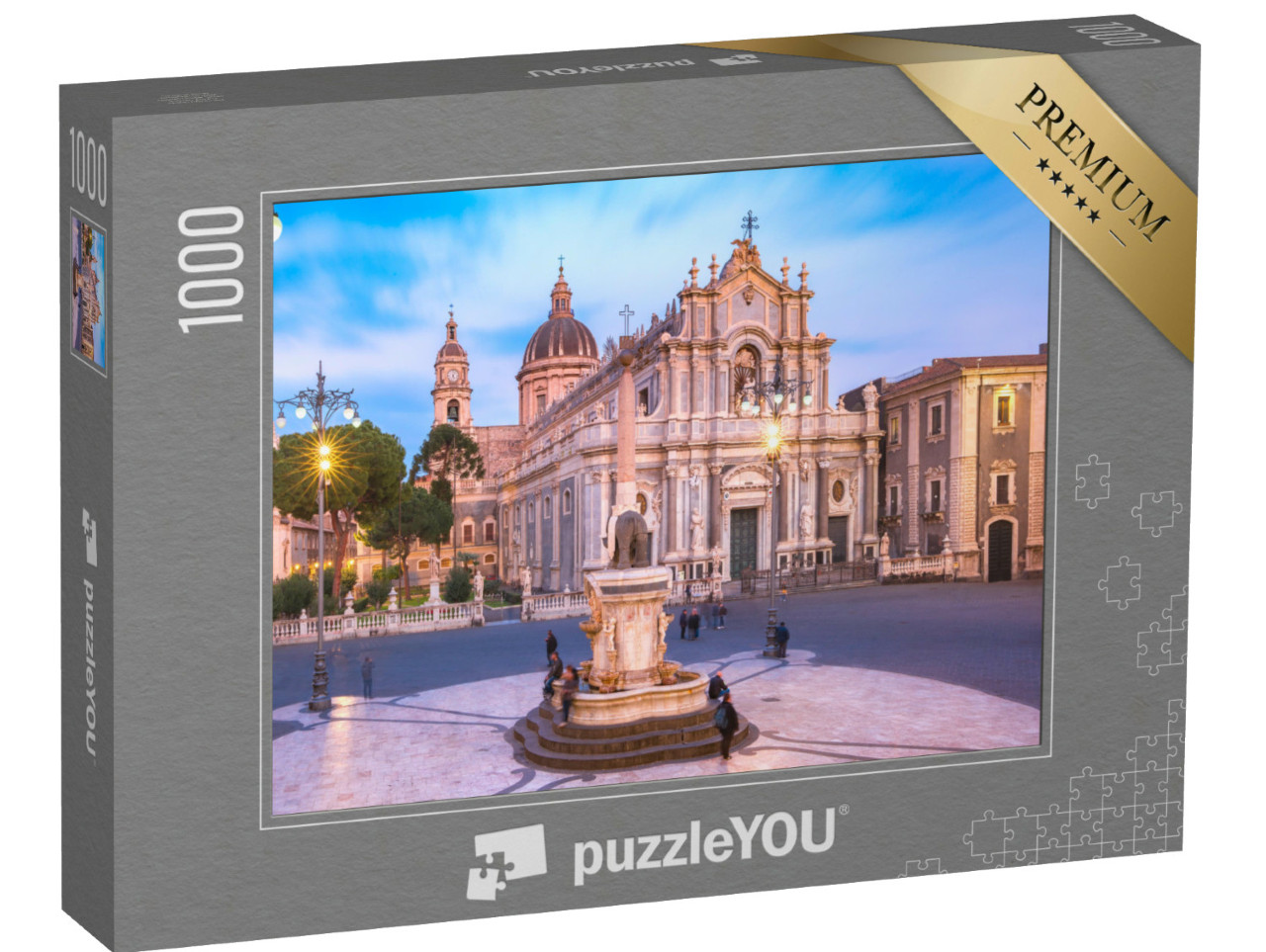 Puzzle de 1000 pièces « Piazza Duomo am Abend, Catania, Sizilien, Italien »