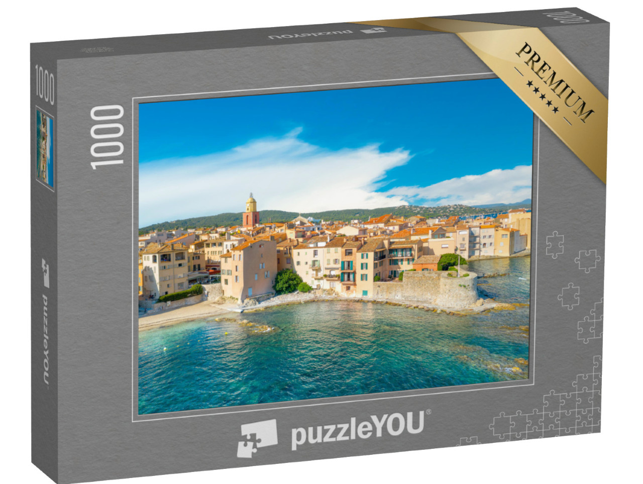 Puzzle de 1000 pièces « Vue sur la ville de Saint-Tropez, Provence, Côte d'Azur »