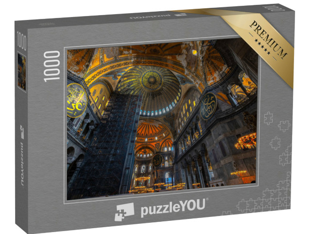 Puzzle de 1000 pièces « Vue intérieure époustouflante de Sainte-Sophie. Istanbul, Turquie »