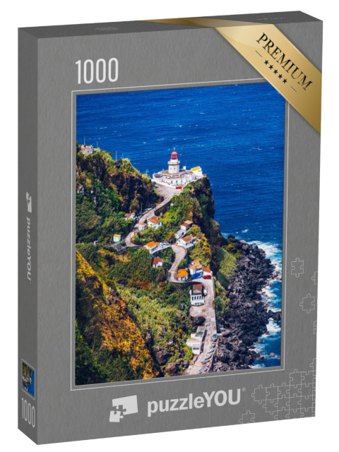 Puzzle de 1000 pièces « Phare à Ponta do Arnel, Açores, Portugal »