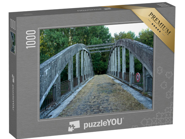 Puzzle de 1000 pièces « Dallon France - Vieux pont sur le Canal de Saint-Quentin dans l'Aisne France »