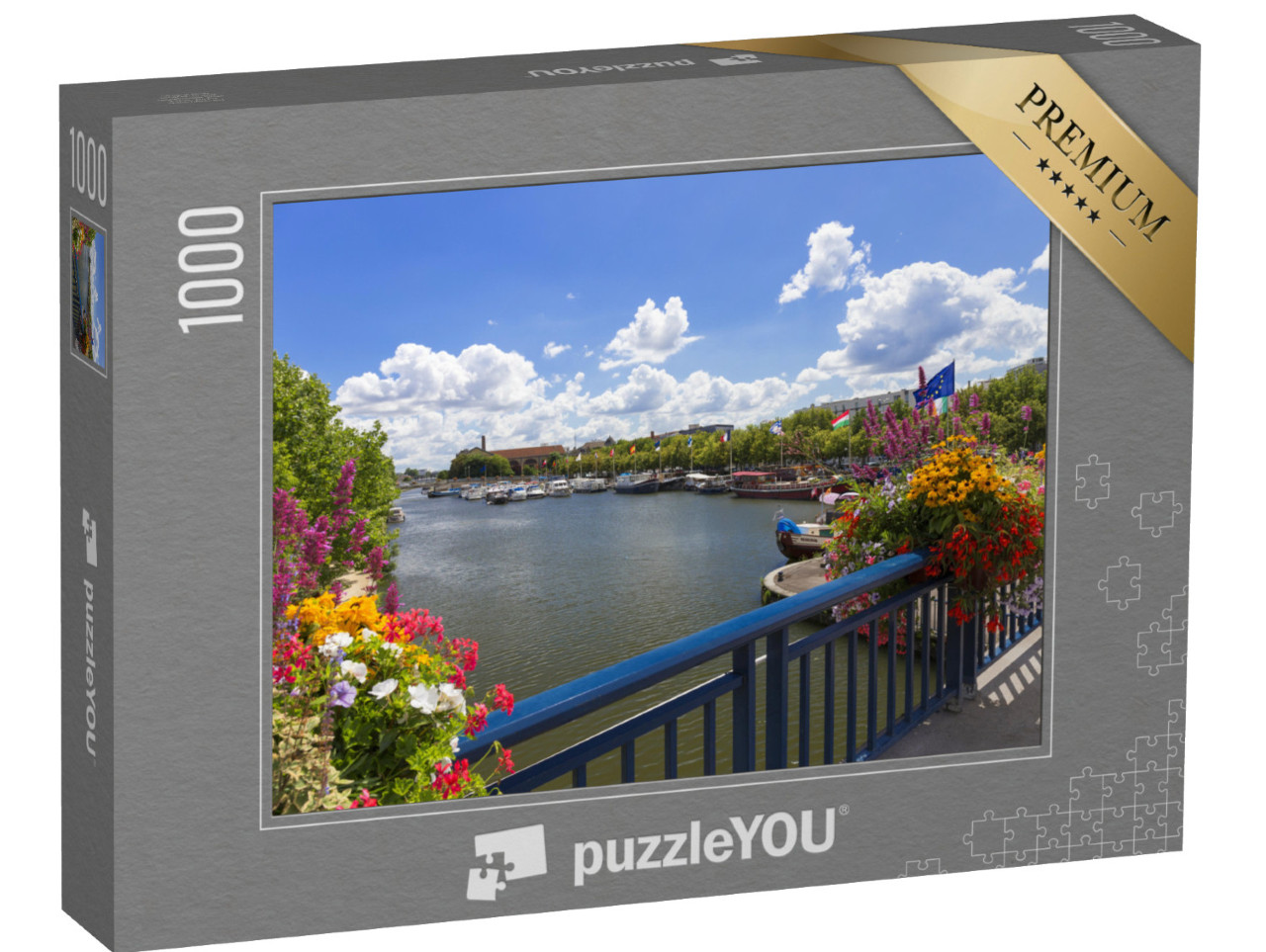 Puzzle de 1000 pièces « Pont sur la Meurthe à Nancy, France. »