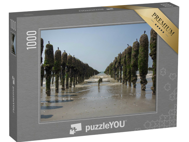 Puzzle de 1000 pièces « La mytiliculture à Saint-Quentin-en-Tourmont, Somme, Hauts-de-France »