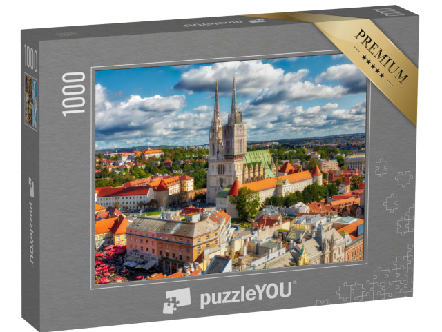 Puzzle de 1000 pièces « Cathédrale de Zagreb à Kaptol, quartier de Zagreb, Croatie »