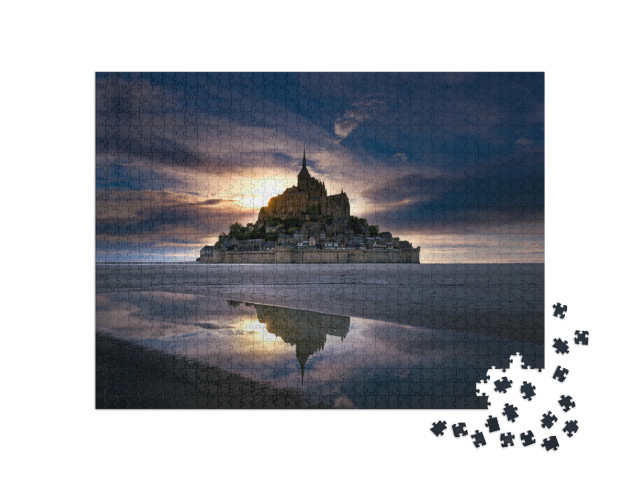 Puzzle de 1000 pièces « Le magnifique Mont St-Michel en France, Normandie »