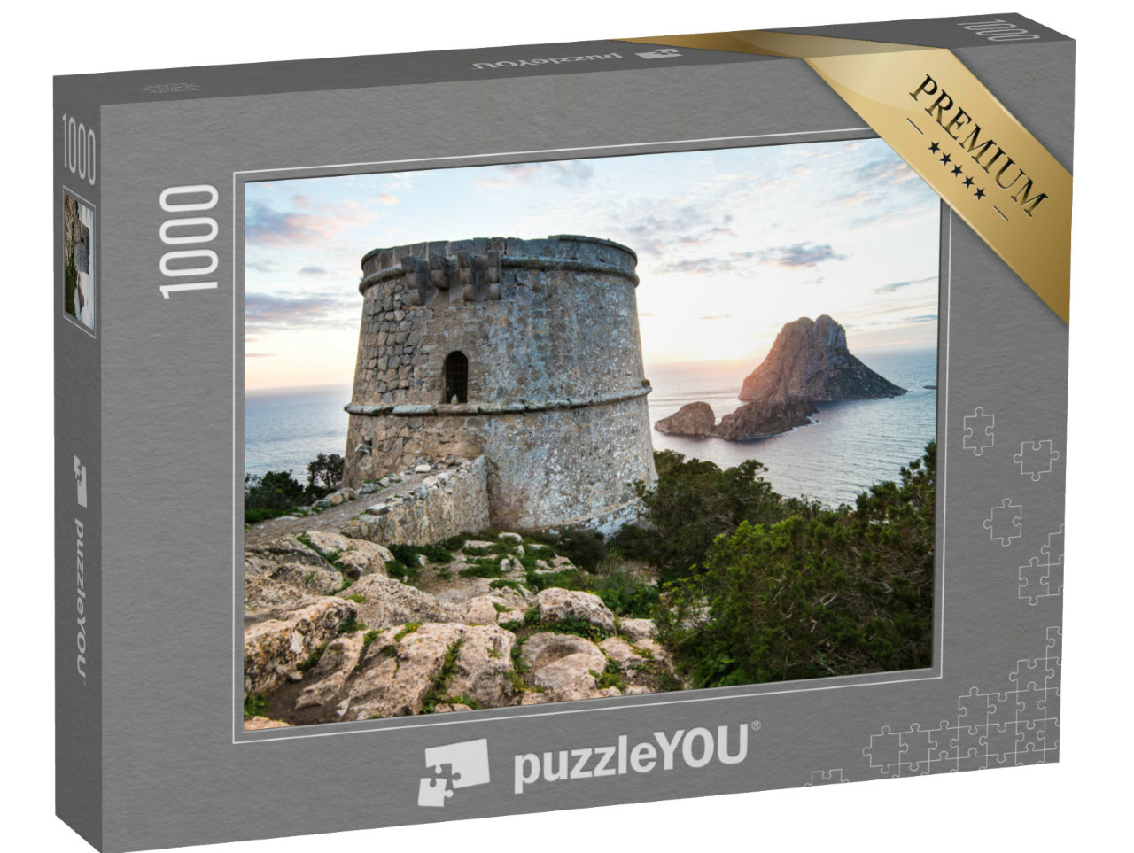 Puzzle de 1000 pièces « Coucher de soleil sur l'île d'Es Vedra, Ibiza »