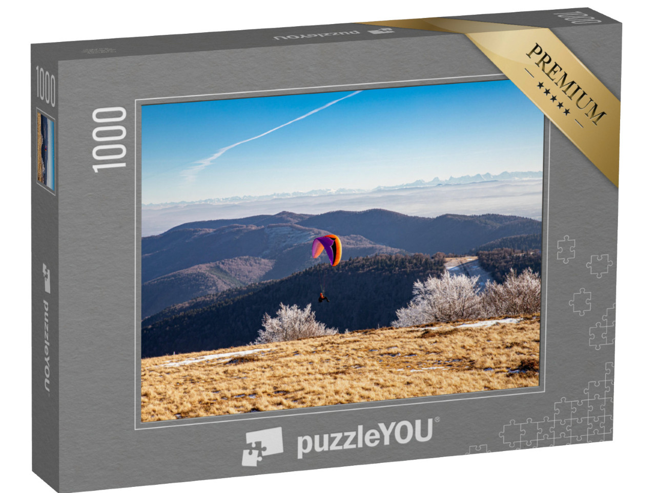 Puzzle de 1000 pièces « Parapente sur le Belchen alsacien, France, Vosges »