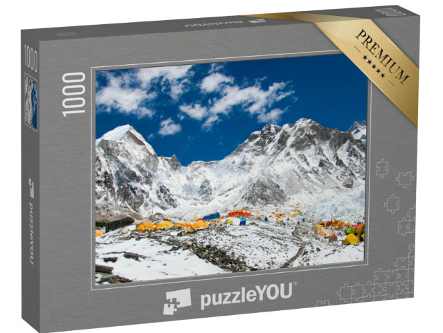 Puzzle de 1000 pièces « Camp de base du mont Everest sur le glacier Khumbu, Népal, Himalaya »