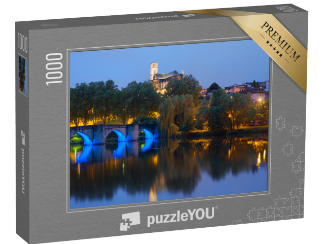 Puzzle de 1000 pièces « Le pont de Saint Martial à Limoges de nuit »