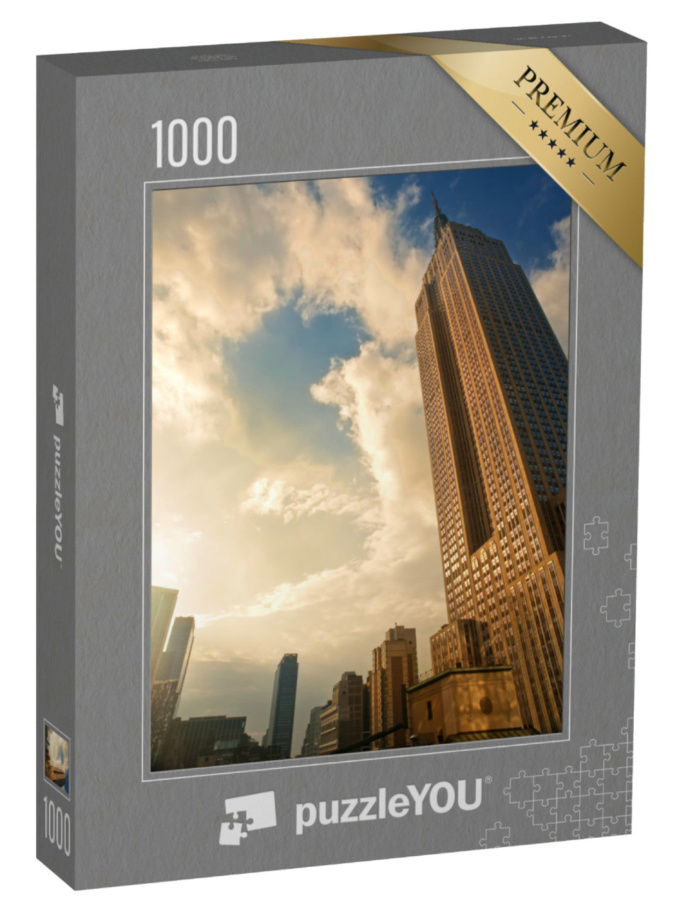 Puzzle de 1000 pièces « Sonnenuntergang am Empire State Building, New York, USA »