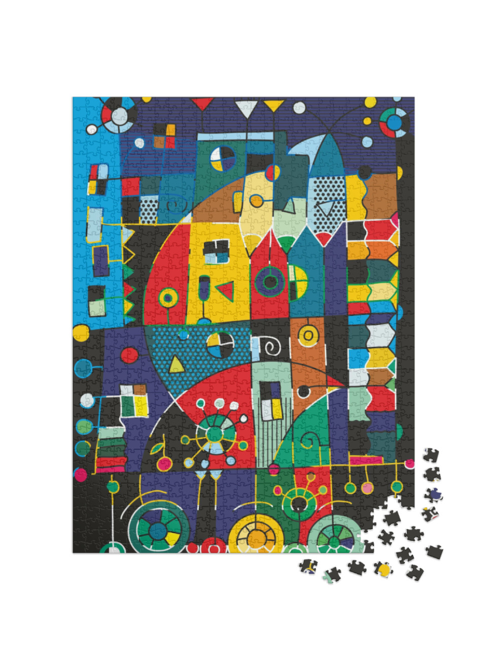 Puzzle de 1000 pièces « Impression graphique : le véhicule de l'écrivain »