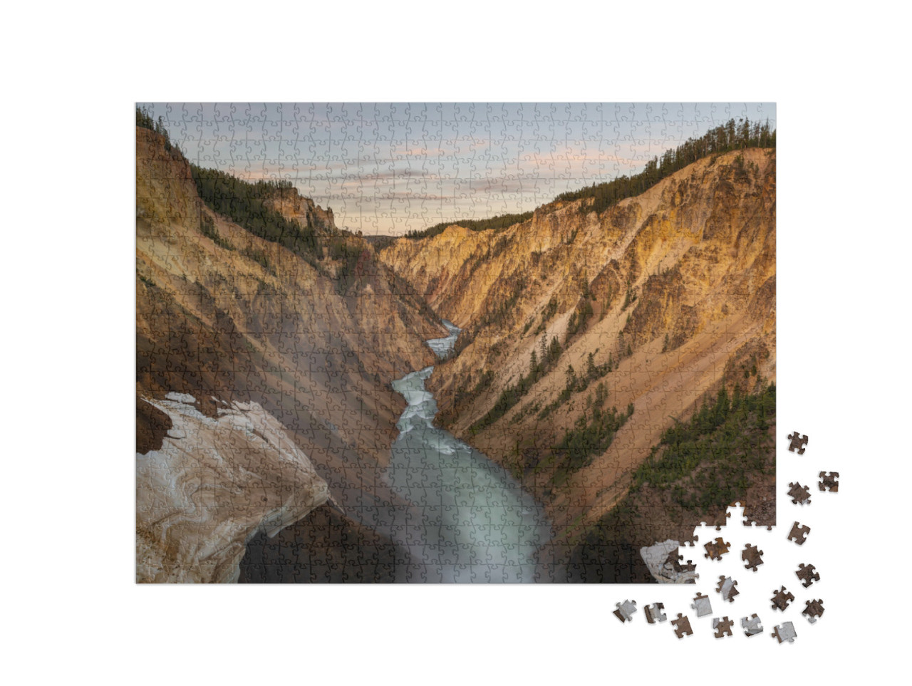 Puzzle de 1000 pièces « Grand Canyon du parc national de Yellowstone, États-Unis »