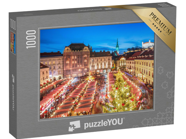 Puzzle de 1000 pièces « Marché de Noël dans le centre historique de la ville de Bratislava, Slovaquie »