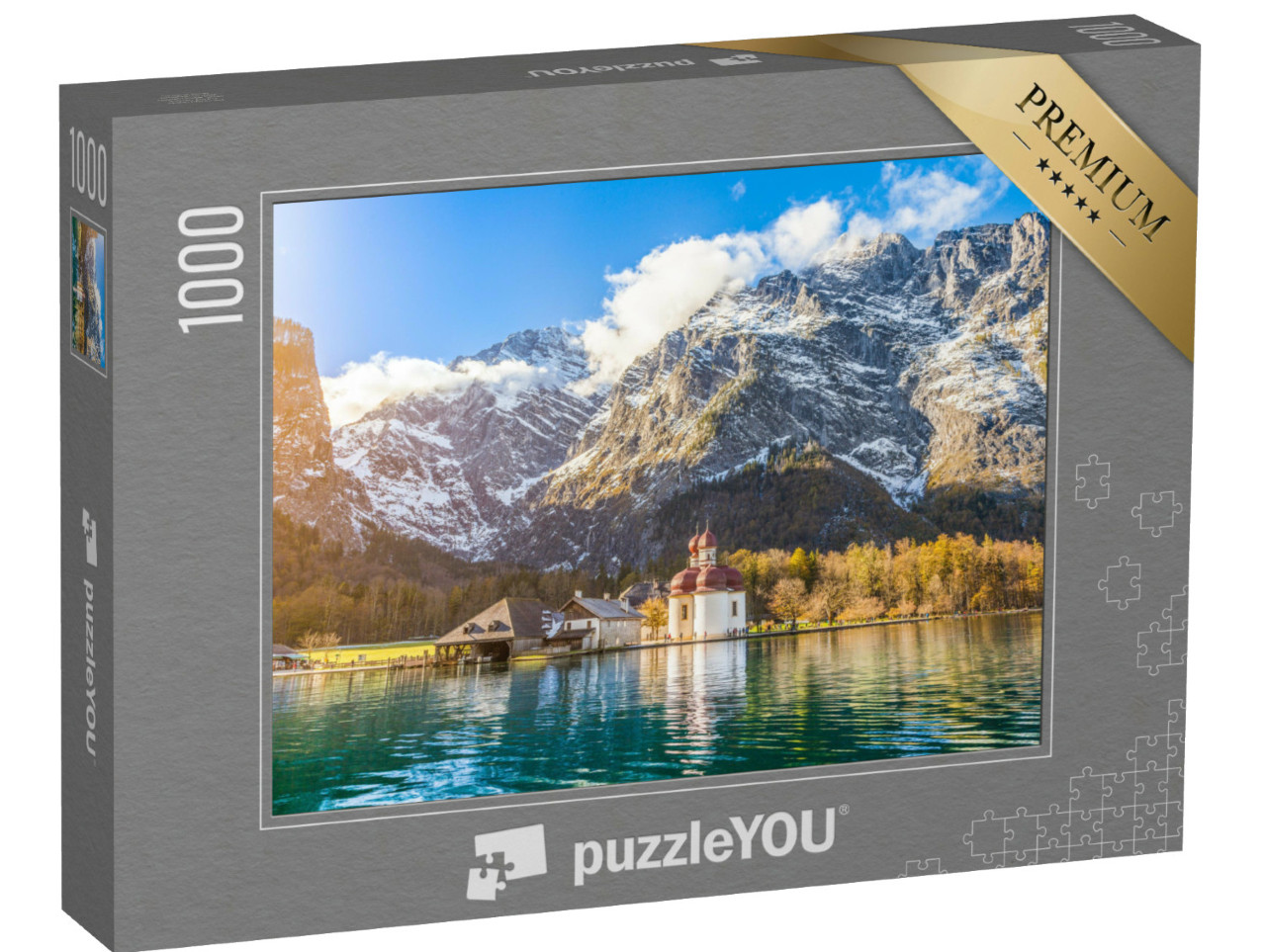 Puzzle de 1000 pièces « Paysage de montagne pittoresque au lac Königssee en Bavière, Allemagne »