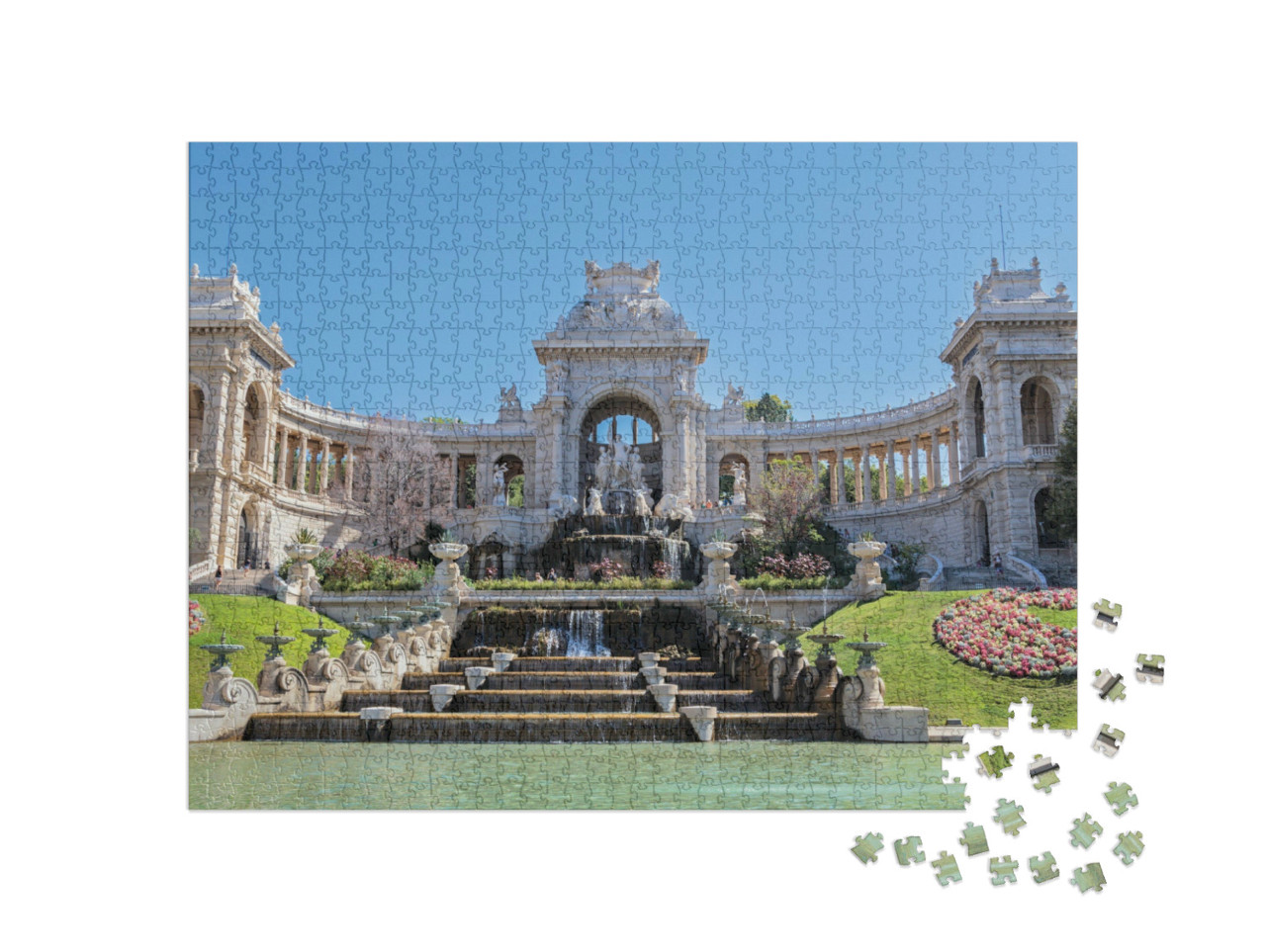 Puzzle de 1000 pièces « Palais Longchamp à Marseille, France »