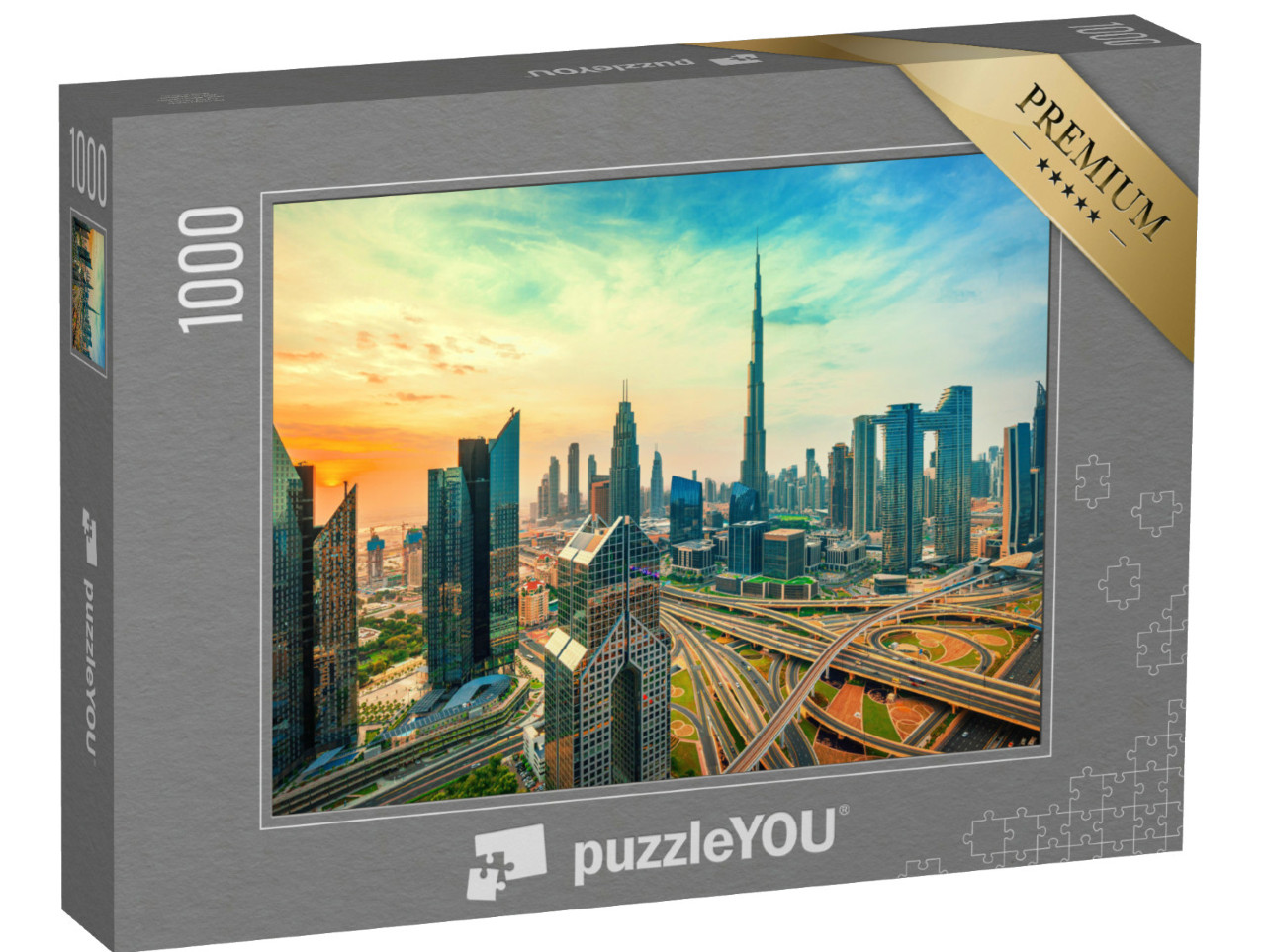 Puzzle de 1000 pièces « Le centre-ville de Dubaï et ses gratte-ciel »