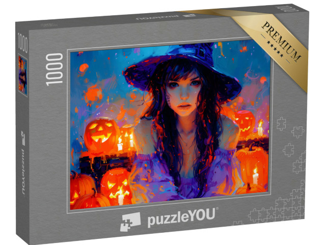 Puzzle de 1000 pièces « Sorcière dessinée »
