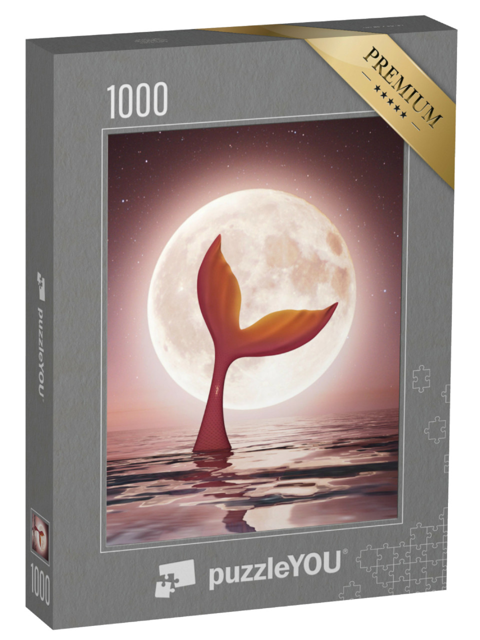Puzzle de 1000 pièces « Une sirène profite du clair de lune »