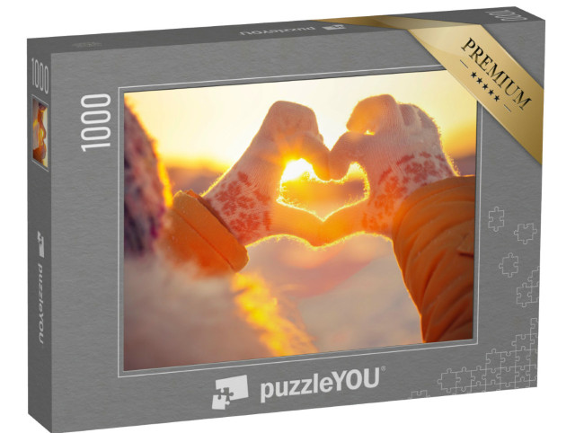 Puzzle de 1000 pièces « Un petit cœur sous le soleil d'hiver »