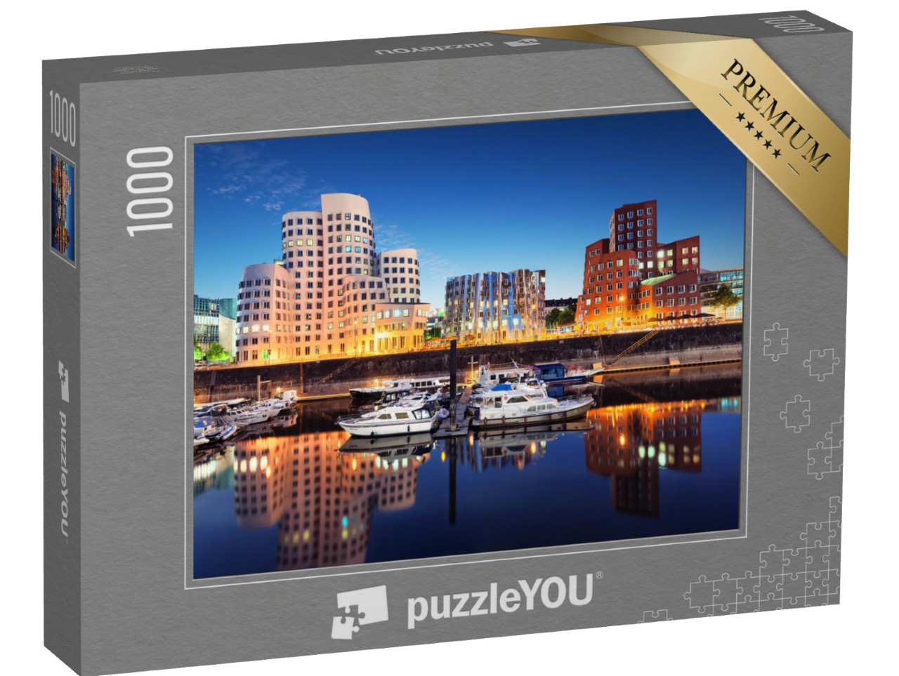 Puzzle de 1000 pièces « Düsseldorf Zollhof Skyline »